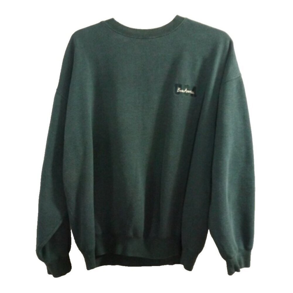 Vintage Boss America by BROOKHURST green-ish blue knit sweatshirt men's size XL